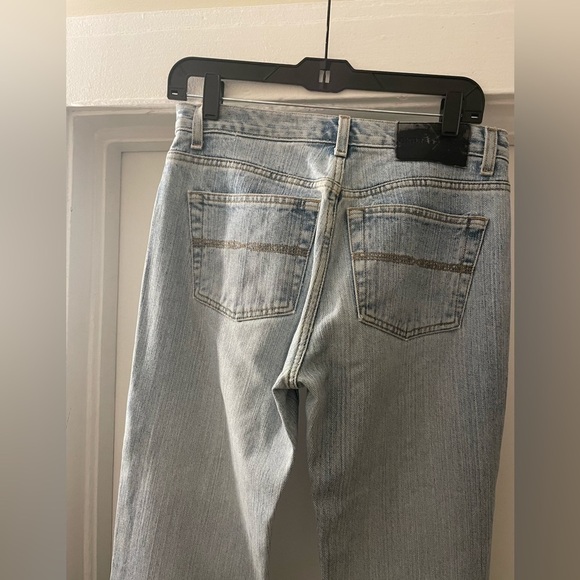 Express vintage light wash low rise flared jeans size 5/6 Long - Picture 5 of 10